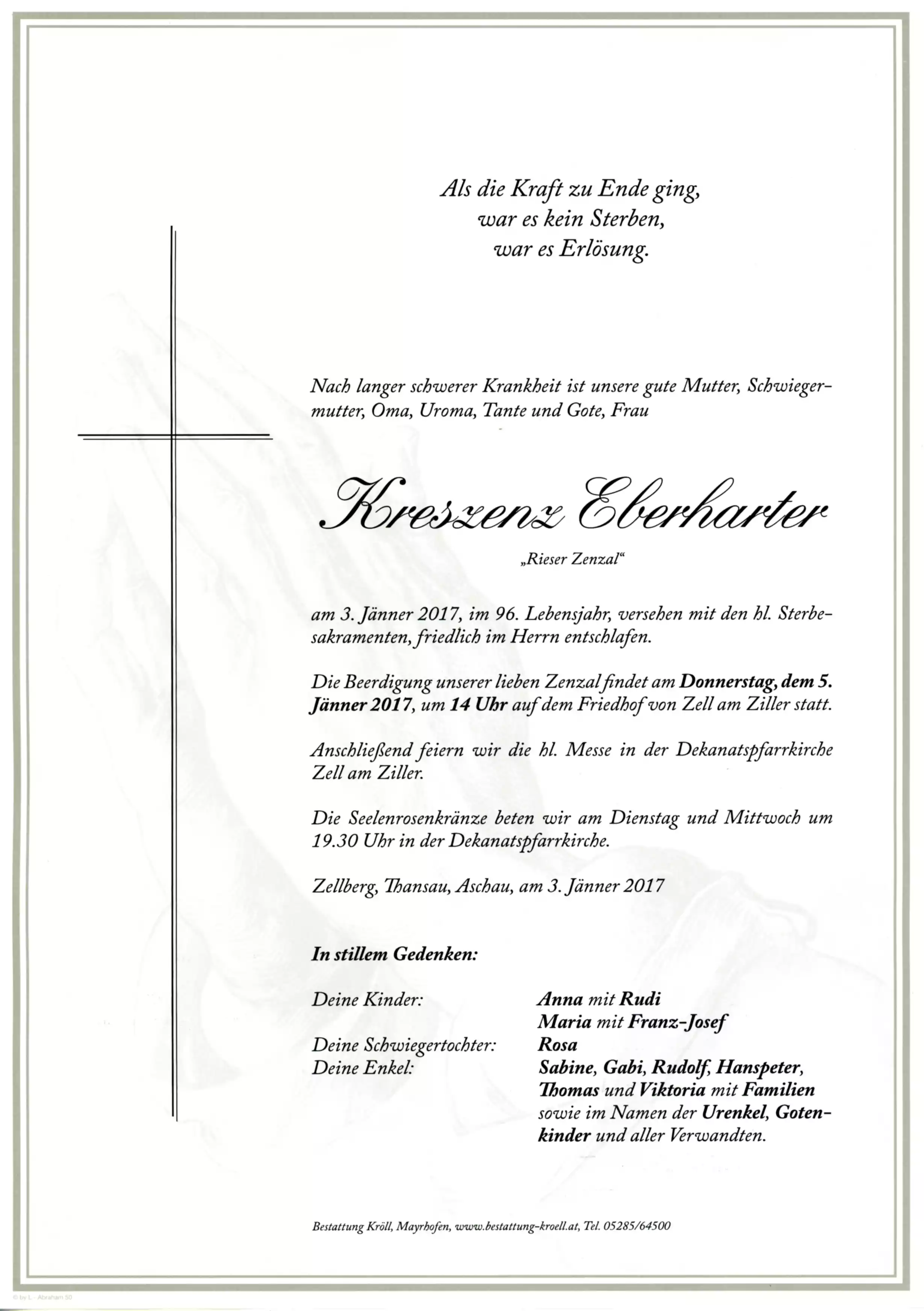Parte von Kreszenz Eberharter
